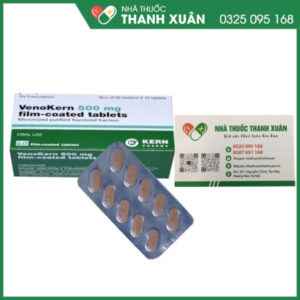 VenoKern 500mg film-coated tablets điều trị trĩ